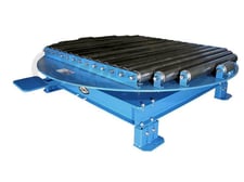 51" wide, non-powered gravity conveyor turntable, 90 degrees turn, 2*1/2" diamater, 11 gauge wall tube