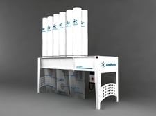 250 sq.ft., Aireworks #FX-10-3500, modular dust collector system, 230/460 volts, 7-10 IWG, 14:1 air to cloth