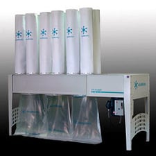 4500 cfm Aireworks #FX15-5000, modular dust collector, 230/460 volts, 15 8' tall high efficiency filter bags