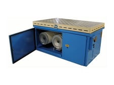 Denray #3660-B, down draft sanding table, 36" x 60" x 36" H table, 2 HP, 3-phase motor, 74 dba, rubberized