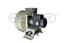 6350 cfm, Extrema #DB-100.3-TYPHOON, blower, 10 HP, 12" inlet, 14" impeller, 14" outlet, rotatable collection
