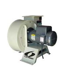 7900 cfm, Extrema #DB-150.3-TYPHOON, blower, 15 HP, solid heavy gauge steel construction, 14" inlet, 25"