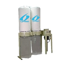 3075 cfm Extrema #DC-3050.3-TYPHOON, modular dust colector, 1-micron dust filtration, 2 fabric filter, 5 HP