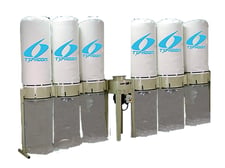 10000 cfm Extrema #" DC-3250S-TYPHOON, modular dust collector, 6 fabric filter top bags, 25 HP, 18" inlet