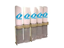 Extrema #DCF-05, cartridge and bag filter, 16" inlet, 5 1-micron filter bags with 5-plastic collection bags