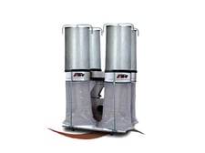 Kufo #UFO-105DC, cartridge dust collector, 4 upper cartridge filter, 4 bottom bags, 7.5 HP, push button
