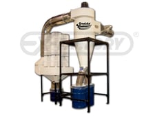 3800 cfm Oneida Air Systems #XXK200300, cyclone dust collector, with after-filter plenum, 20 HP, 16"