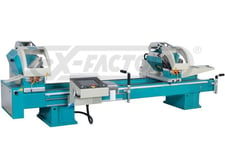 16-1/2" Atech #ZIGMA-02-AP, CNC double miter saw, (2) 16-1/2" circular saws, (2) 3 HP saw motors with 32 mm