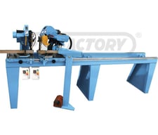 16" x 8' CTD #CDM-60, pneumatic double miter, (2) head (LH fixed, right hand movable) compound double end