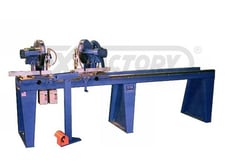 12" CTD #DM-200R, double end miter saw, (2) 2 HP TEFC, 3450 RPM saw motors, 1" diameter saw arbors with