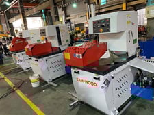 30" Cam-Wood #CS-30L, pneumatic cutoff saw, 15 HP TEFC motor drives, 30" diameter blade, 35 cycles per