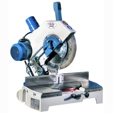 14" OMGA #T-50-350, manual miter cutoff saw, free-standing, 3 HP - 3200 RPM motor, 14" blade, 1" diameter