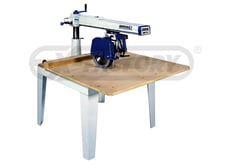 Omga #RADIAL-600-P3S, radial arm saw, 8 bearings with dust scrapers, 180 degree swivel, 45 degree saw head