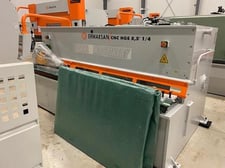 1/4" x 8.5' Ermak #HGS-2600/6, hydraulic swing beam shear, 24 SPM, 12 hydraulic holddowns, ErCut Control