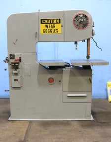 36" x 13" DoAll #3613-0, vertical band saw, variable speed, 3/4" blade, tilt table, 1.5 HP, DBW-15 blade
