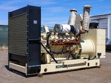 600 KW Kohler #600ROZD4, diesel generator, open, 277/480 Volts, 200 hours, 2001, #89573
