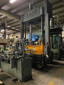 250 Ton, Verson, 72" x48", 60" daylight, 54" stroke, (2) 8" bore cylinders (5000 PSI), 40" operator height