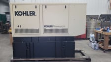 45 KW Kohler #45REZG, Natural gas generator, enclosed, 240 Volts, 1 phase, new surplus, 2018