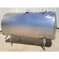 600 gallon Crepaco #SC, Stainless Steel sanitary horizontal insulated liquid tank