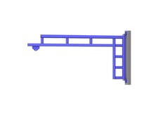 .25 Ton, Gorbel WSJ200, jib crane, 16' arm length, 200 degrees rotation, 2026, new