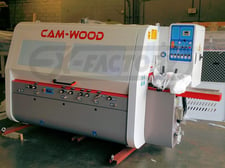 Cam-wood SM-156AX, feed through moulder, 6-head, 6" x 4" working capacity, 40 mm spindle diameter, 6000 ROM