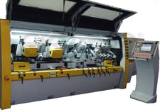Cam-wood SM623-HSX, feed through moulder, 9" x 6 1/4" working capacity, 9 1/2" min length, 40 mm spindle
