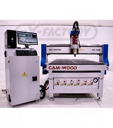 Cam-wood WR-408-VAC, single spindle CNC router, 6-zoned vacuum table, 3 HP, 24000 RPM, 2022