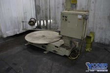 8000 lb. Littell #H-80 Lazy Susan, horizontal pallet type uncoiler, 54" outside dimensions, 1987, #75746