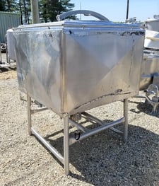 250 gallon Stainless Steel tank, 43" x 43" x 34" T/T