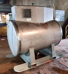 550 gallon Allen-Bradley Duffy, Stainless Steel portable liquid tote/tank, 4' diameter x 5' 6" T/T