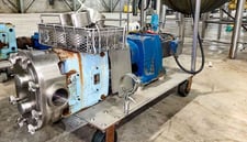 Waukesha Cherry Burrell #130, Stainless Steel positive displacement rotary lobe pump, 3" Tri-Clamp