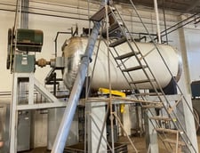 Littleford #VT-4000, Stainless Steel plow/plough blender/mixer, 54" diameter x 121" straight side, VFD