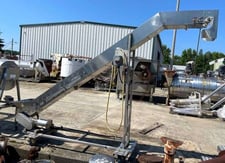 10" diameter x 11.6' long, Stainless Steel Portable belt conveyor