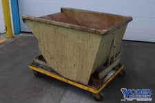 Material flow self dumping hopper, 1/3 yard, 33" width x 48" L x 25" D inside, #75459