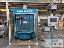 Foxall #424FS, automated finishing system, 24" x15" cap., 6 ATC, ABB 6-Axis robot, 2 station processing