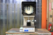 12" Mitutoyo #PJ311, vertical projection bench optical comparator, 10X/20X/50X lenses, 1991
