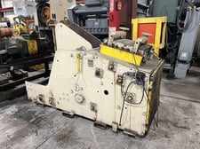 8000 lb. Rowe #B-15C8000J, 15" x .125" coil cradle & straightener, 50" outside dimension, 35-100 FPM, 7-roll