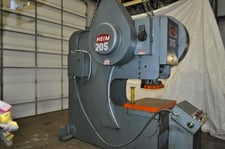 90 Ton, Heim #9GT, 3" stroke, 14" Shut Height, 4" ram adj., 50 SPM, 31" throat, air clutch & brake