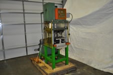 25 Ton, Ningbo Beilun, hydraulic press, 12" stroke, 22" daylight, 26" x26"bed, 6" diameter cylinder