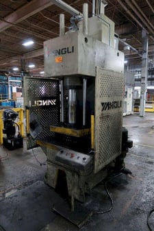 63 Ton, Yangli #YL41-63 63, hydraulic press, 19.6" stroke, 12.5" throat, 39.3" daylight, 2-post guided ram