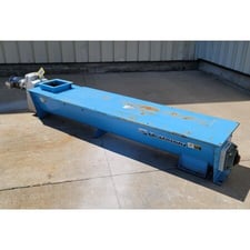 9" diameter x 8' long, Orthman, Carbon Steel screw auger feeder conveyor, 208-230/460 V., 3-phase