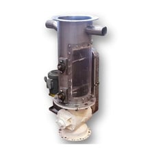 10" Semco, rotary air lock, dual shaft agitated hopper