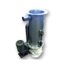 10" Semco, rotary air lock, dual shaft agitated hopper