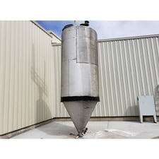 Brismet #T-6061-T6 ALUM, aluminum silo storage bin cone hopper, 350 cu.ft.