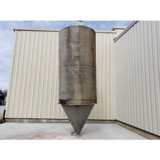 Brismet #T-6061-T6 ALUM, aluminum silo storage bin cone hopper, 350 cu.ft.