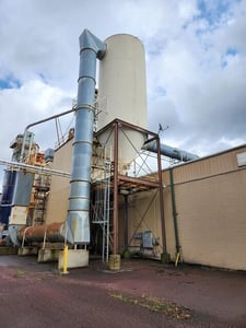 55000 cfm Dixie Air Systems #SPB-LH-348-12, baghouse dust collector, (348) 12' Long filter bags, 5701 sq.ft.