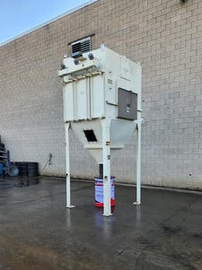 7500 cfm Wheelabrator #34-WCC-36, (12) vertical cartridge filters, 3780 sq.ft., automatic pulse clean