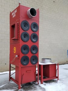 4000 cfm Micro Air #RP8, (8) cartridge filters, 2000 sq.ft., automatic " Roto-Pulse" cleaning system