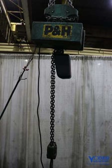 3 Ton, P & H #ZIP-III, power chain hoist, chain rope, #64857