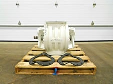 Air Cure, rotary airlock, 12" inlet/outlet, 5" between blades, 3-1/4" L x 2-3/8" W, (2) new seals, new